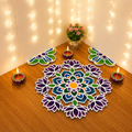 Royal Mandala | Reusable Diwali Rangoli Mat (Mat Only)