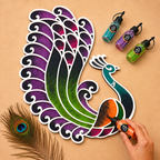 Royal Mor | Reusable Rangoli Mat (Mat Only)