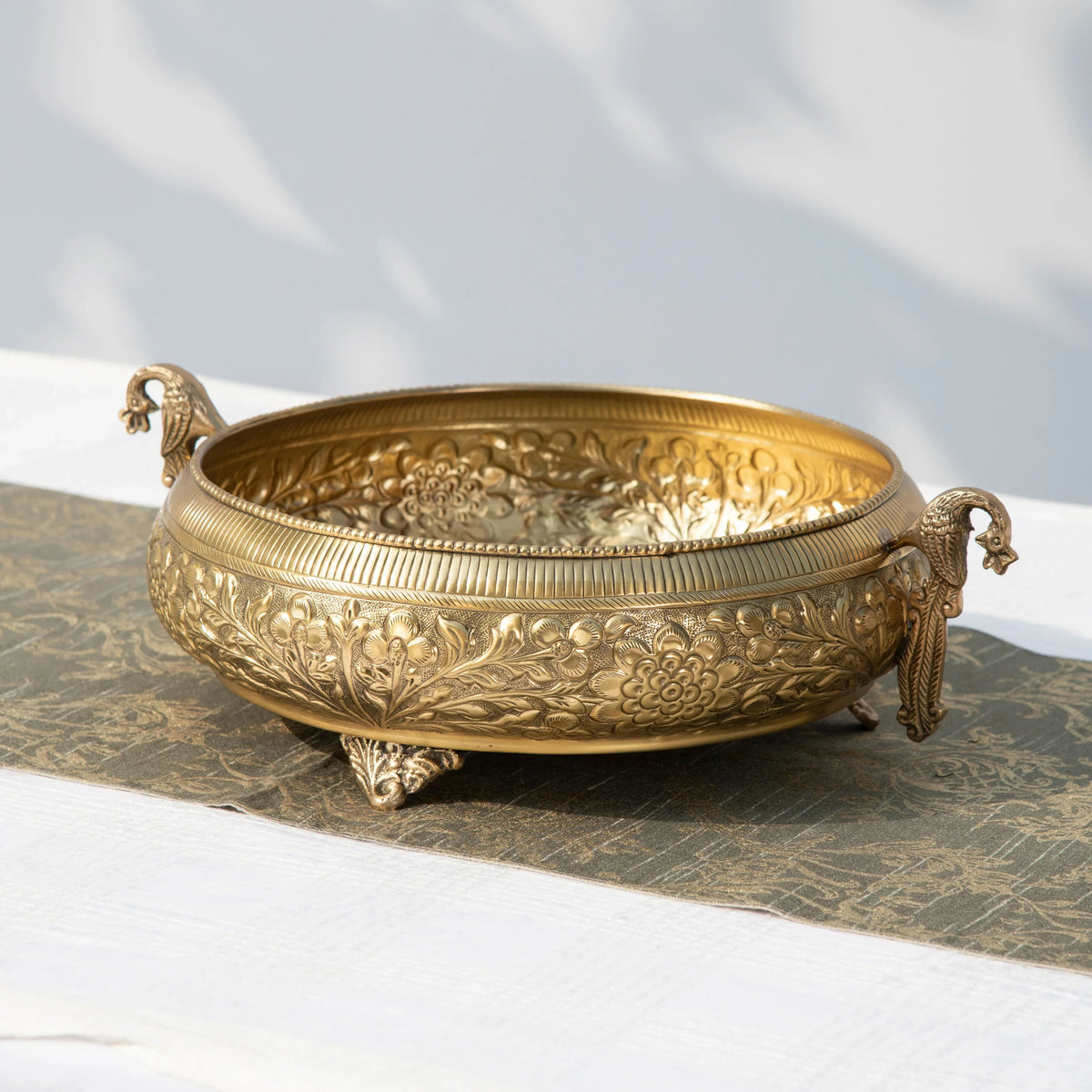 The Heirloom Urli Set | 14" Solid Brass Urli + Styling Kit